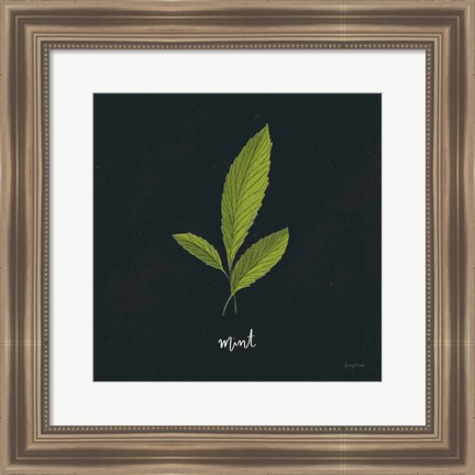 Framed Herbs VII Black Print