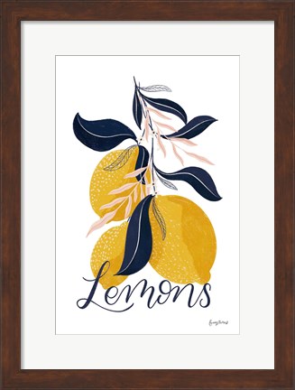 Framed Lemons I Print