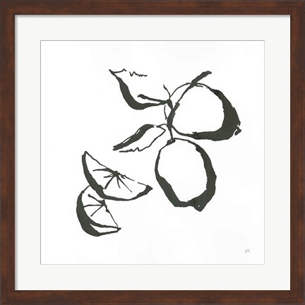 Framed Limes BW Print