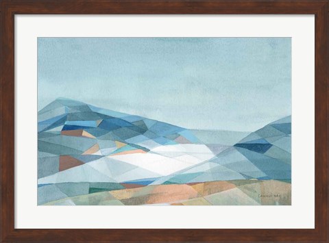 Framed Geometric Mountain Print