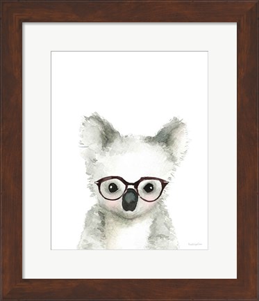 Framed Koala in Glasses Print