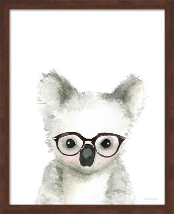 Framed Koala in Glasses Print