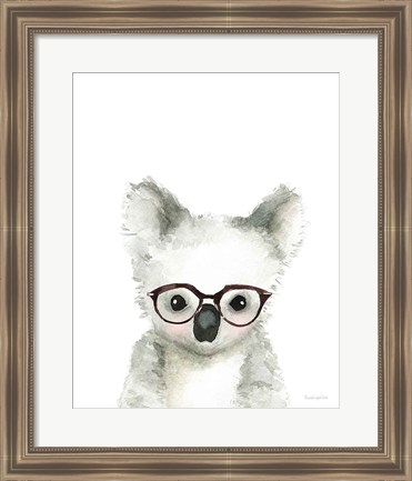 Framed Koala in Glasses Print