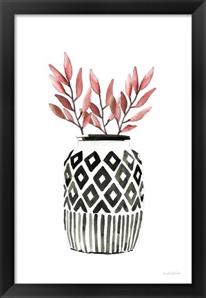 Framed Geometric Vases II Print