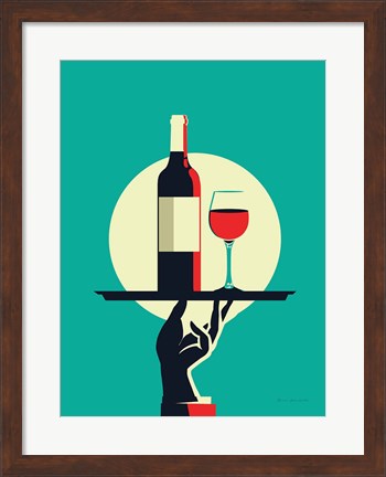 Framed Red Wine Print