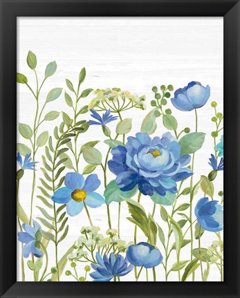 Framed Botanical Blue VII Print