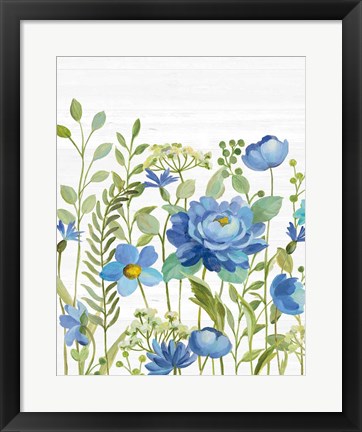 Framed Botanical Blue VII Print