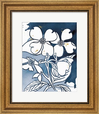 Framed Indigo Blooms III Print