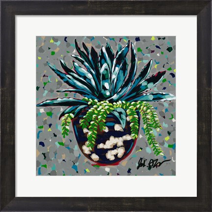 Framed Succulent Pot II Print