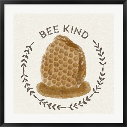 Framed Bee Hive II-Bee Kind Print