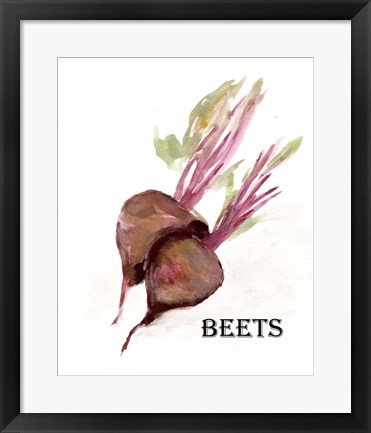 Framed Veggie Sketch IV-Brown Beets Print