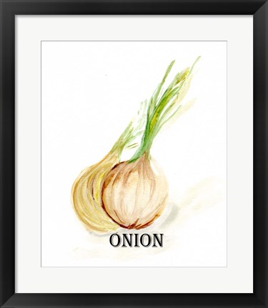 Framed Veggie Sketch X-Onion Print