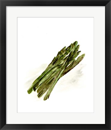 Framed Veggie Sketch plain I-Asparagus Print