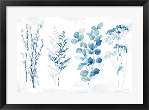 Framed Indigo Botanicals Landscape Print