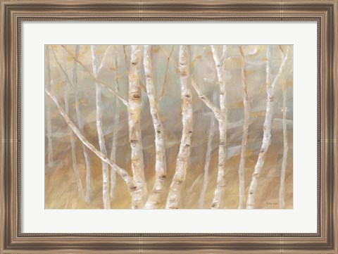 Framed Autumn Birch landscape Print