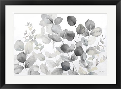 Framed Eucalyptus Leaves landscape neutral Print