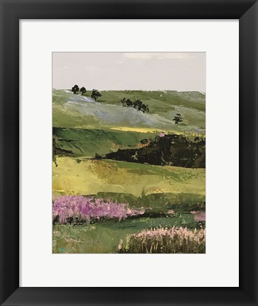 Framed Flower Field portrait II Print