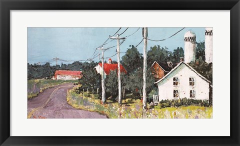 Framed Country Road Farm Print