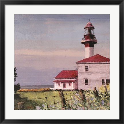 Framed Lighthouse Point square Print