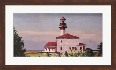 Framed Lighthouse Point landscape Print