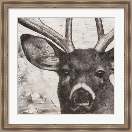 Framed Deer Portrait Print