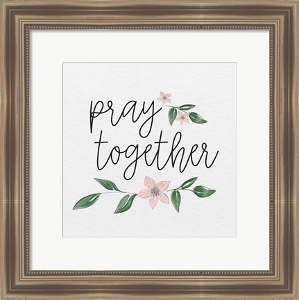 Framed Inspirational Life II-Pray Print