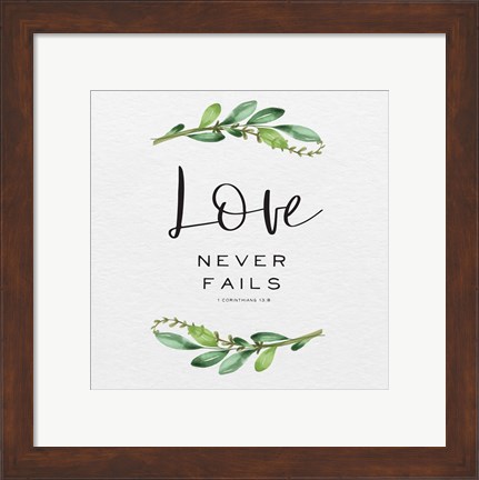 Framed Inspirational Life IV-Love Print