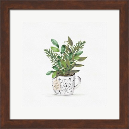 Framed Botanical Mug II Print