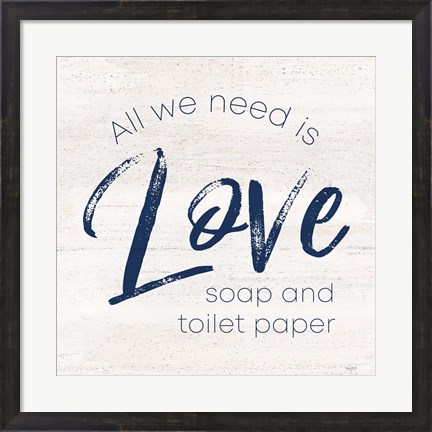 Framed Bathroom Humor III-Love Print