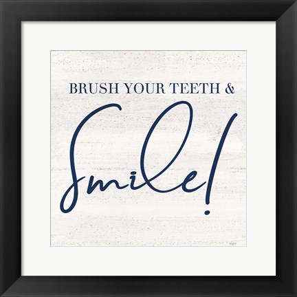 Framed Bathroom Humor IV-Smile Print