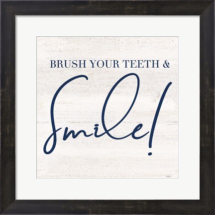 Framed Bathroom Humor IV-Smile Print