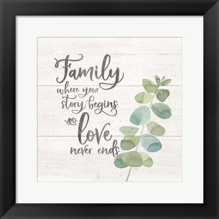 Framed Natural Inspiration blue II-Family Print