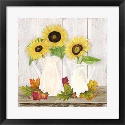 Framed Fall Sunflowers IV Print