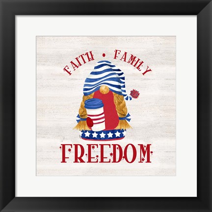 Framed Patriotic Gnomes II-Freedom Print