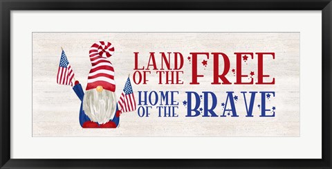 Framed Patriotic Gnomes panel I-Land of the Free Print