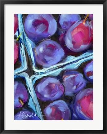 Framed Blueberry Carton Print