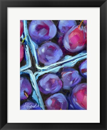 Framed Blueberry Carton Print