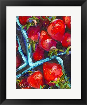 Framed Strawberry Carton Print