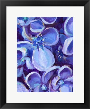 Framed Lavender Floral Close Up Print