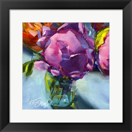 Framed Roses Still Life II Print