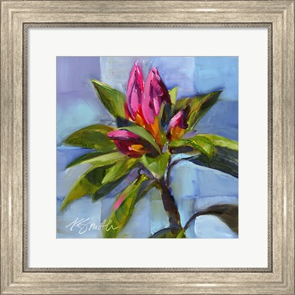 Framed Tropical Floral Watercolor Print