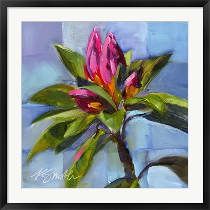 Framed Tropical Floral Watercolor Print