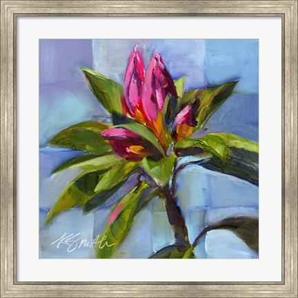 Framed Tropical Floral Watercolor Print