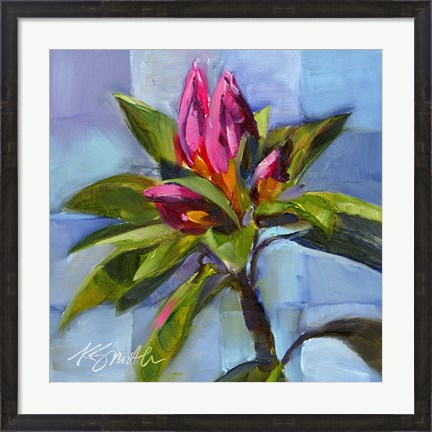 Framed Tropical Floral Watercolor Print