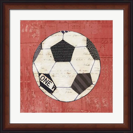 Framed Play Ball III Red Print