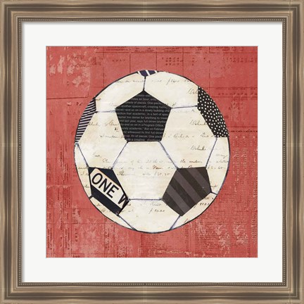 Framed Play Ball III Red Print