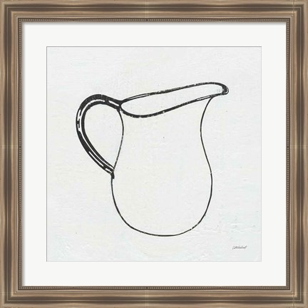 Framed Retro Pitcher Print