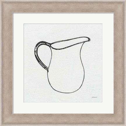 Framed Retro Pitcher Print