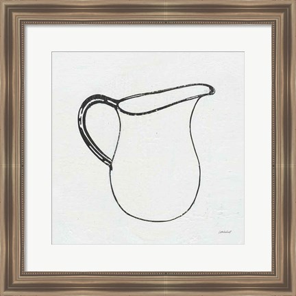 Framed Retro Pitcher Print