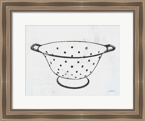 Framed Retro Colander Print